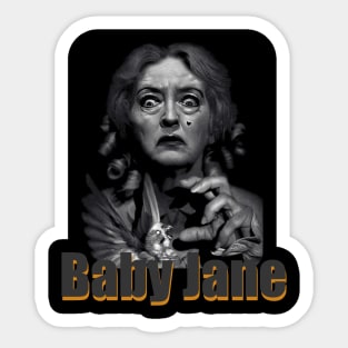 baby jane // horror (Vintage) Sticker